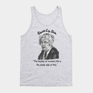 Elizabeth Cady Stanton Portrait and Quote Tank Top